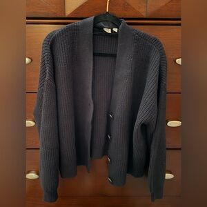 Gap Black Knit Button-Up Cardigan - XL 🖤